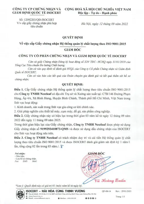 ISO 9001:2015 ISO 9001:2015